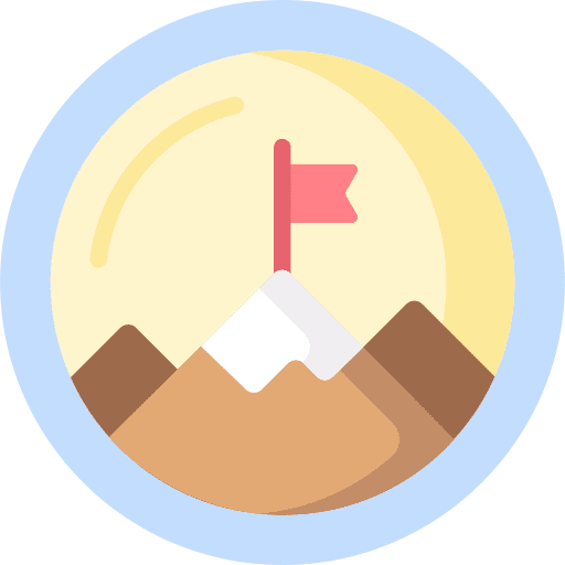 Objective challenge landscape business icon