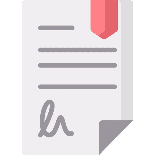 Contract degree diploma contract icon