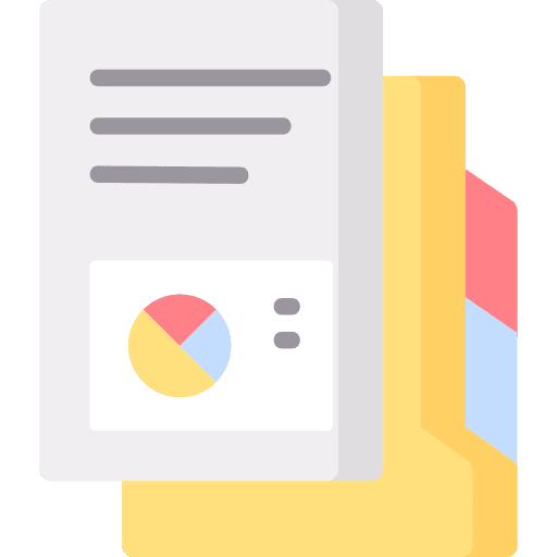 Report dollar files and folders business icon