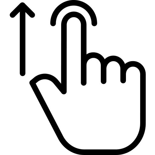 Drag fingers slide hands and gestures icon