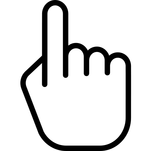 One left click finger one icon