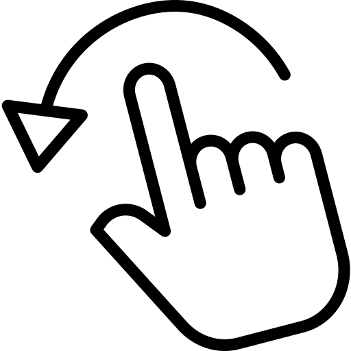 Rotate arrow hands and gestures cursor icon