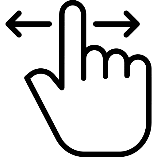 Swipe haw gestures stroke swipe arrow icon