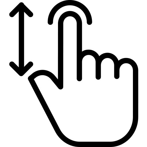 Swipe vertical up down icon