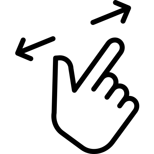 Zoom finger ui zoom icon