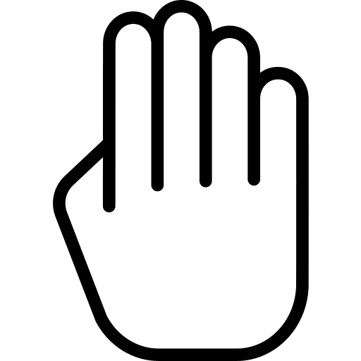 Four finger fingers hands and gestures icon