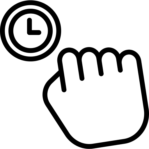 Grab cursor time clock icon