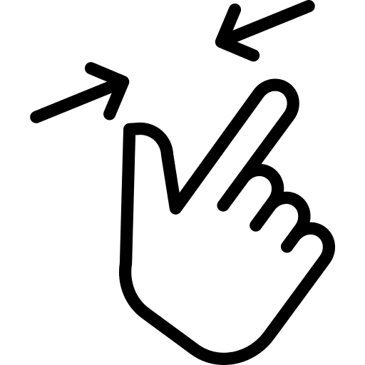 Zoom hands and gestures arrows zoom icon