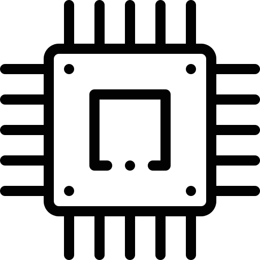Cpu electronic processor cpu icon