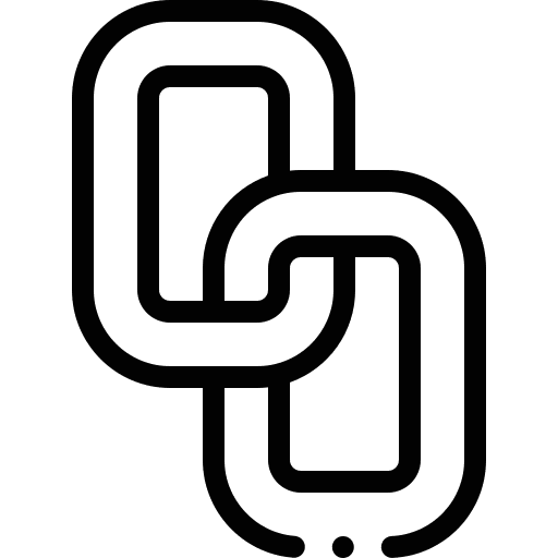 Link interface tools and utensils linked icon