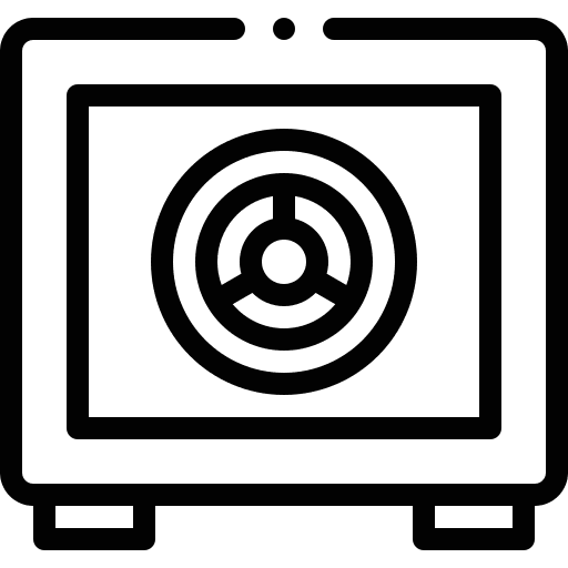 Strong box safety closed security icon