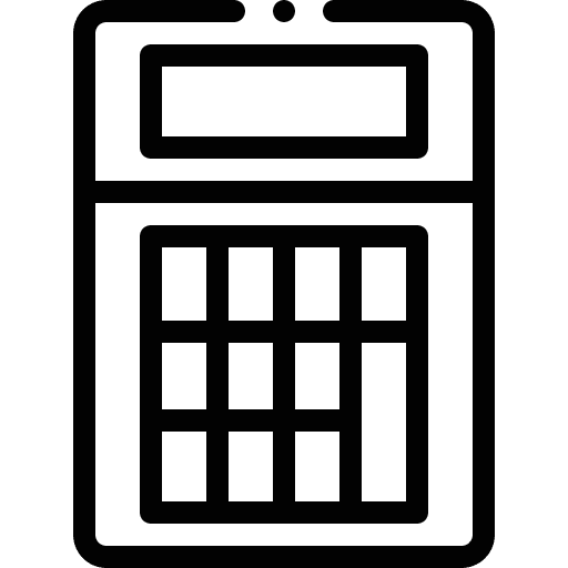 Calculator maths technological calculator icon