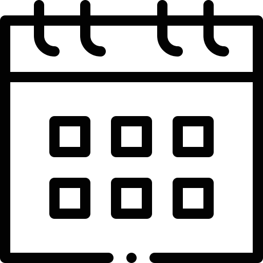 Calendar time date interface icon