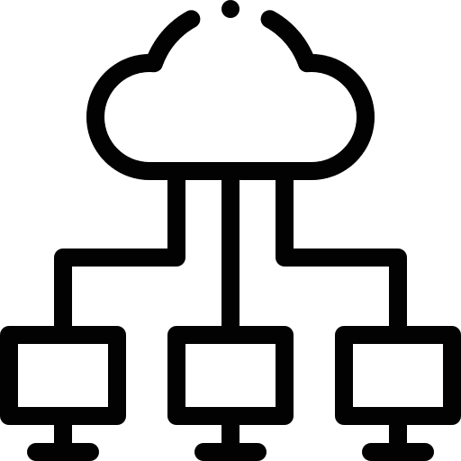 Cloud network cloud computing cloud network web development icon