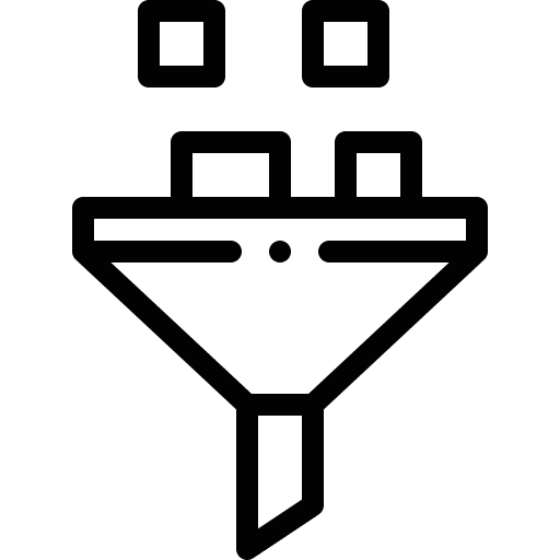 Filter filtering funnel selective icon
