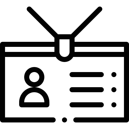 Id card identity identification business icon