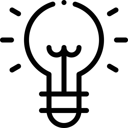Idea invention foco electricity icon