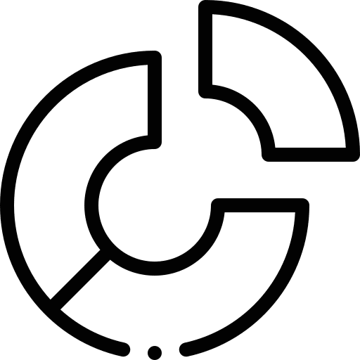 Pie chart graphical marketing pie chart icon
