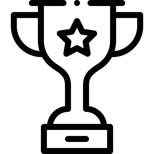 Trophy cup sports and competition trophy icon