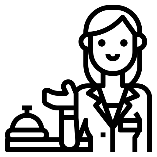 Receptionist job professions and jobs receptionist icon