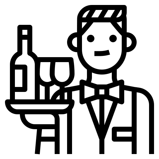 Waiter man profession waiter icon