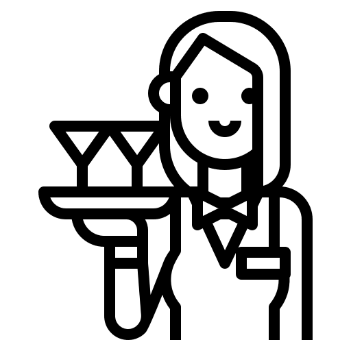 Waitress occupation people woman icon