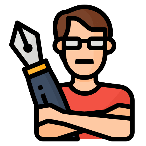 Writer professions and jobs man job icon