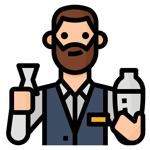 Bartender man job professions and jobs icon