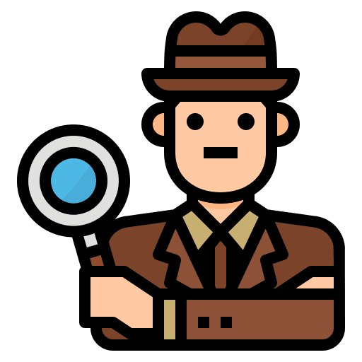Detective professions and jobs occupation people icon