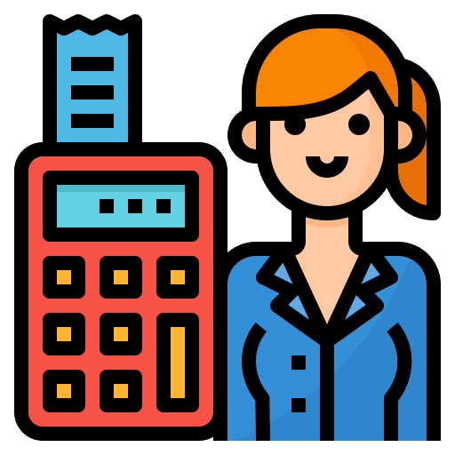 Accountant professions and jobs occupation accountant icon