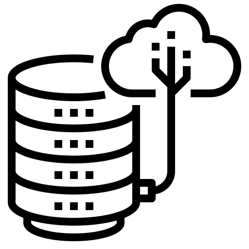 Data business and finance cloud technology icon