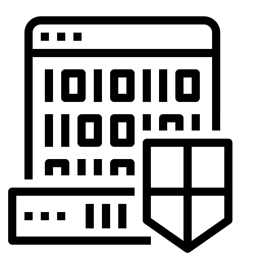 Data business and finance data server icon