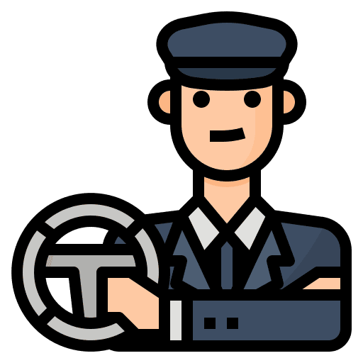 Driver professions and jobs people occupation icon