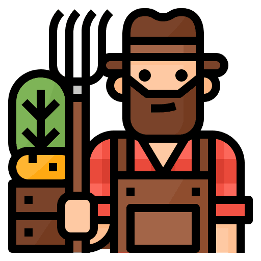 Farmer occupation professions and jobs farmer icon