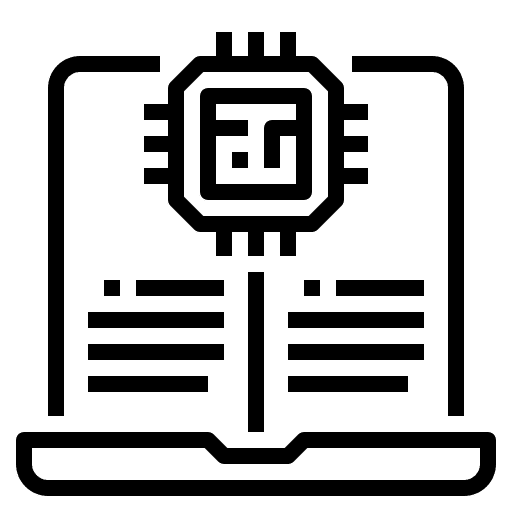 Machine artificial intelligence machine learning icon