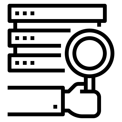 Server server business and finance inspection icon