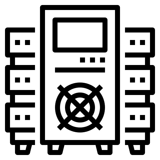 Data backup business and finance data center icon