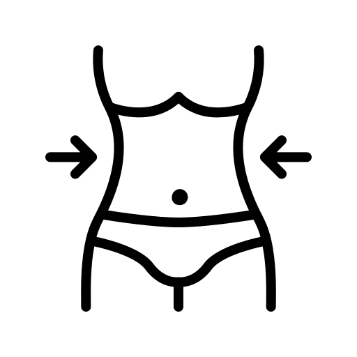 Slim fit wellness healthcare and medical fit icon