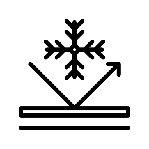 Snow proof cool signaling winter icon