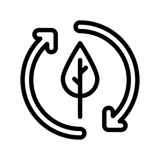 Eco label recycle bio icon