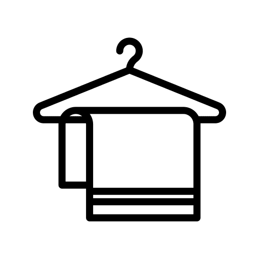 Hanging dry hanger dry towel icon