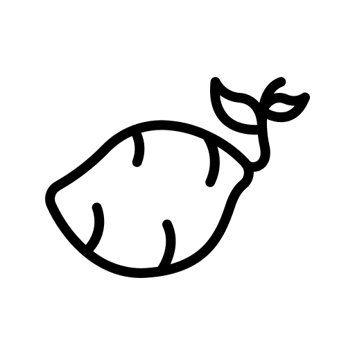 Yam vegetarian food organic icon