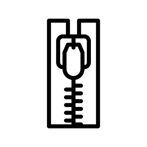 Zipper fabric zipper decoration icon