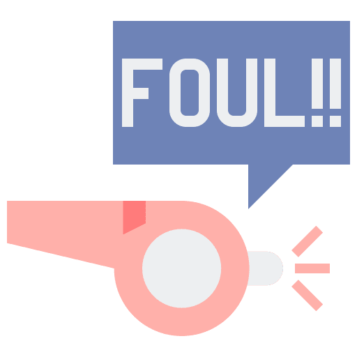 Foul tool soccer referee icon