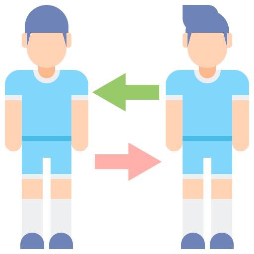 Substitute sports and competition football substitute icon