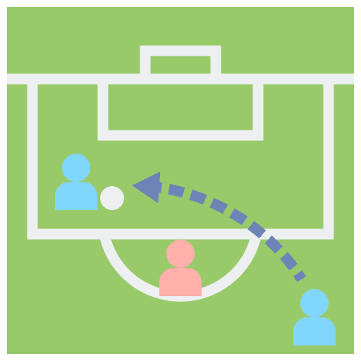 Cross game sport court icon