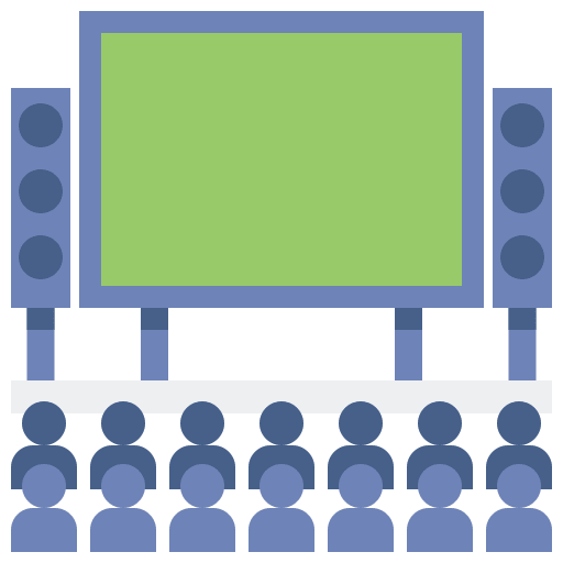 Show screen speech theatre icon
