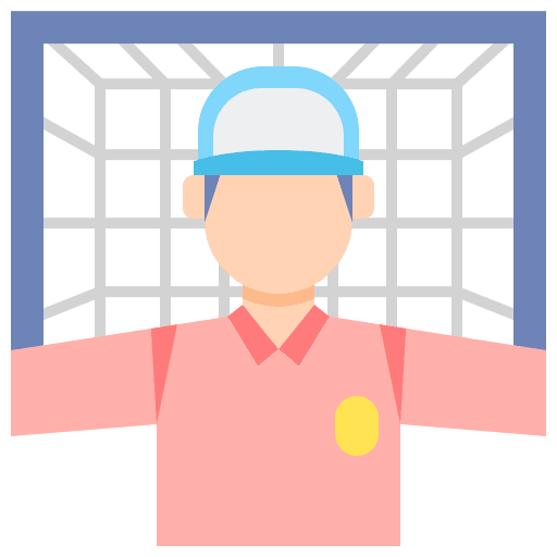 Goalkeeper sports and competition football player goalkeeping icon