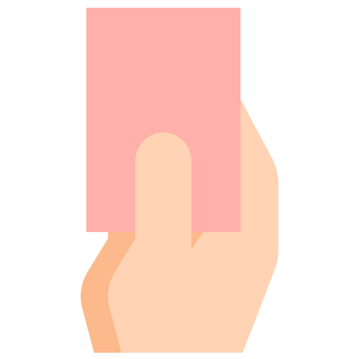 Red card card sports warning icon
