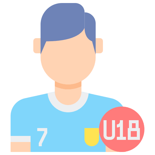 Football player soccer play football young icon